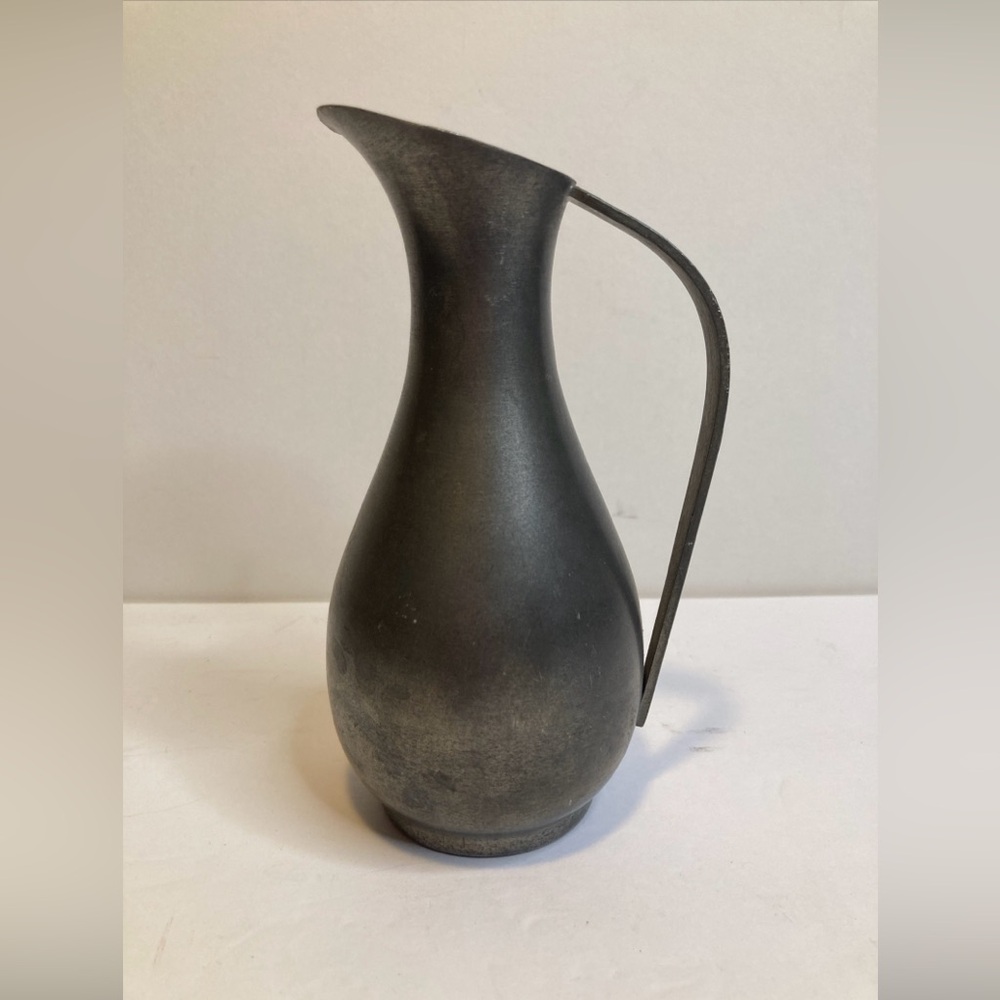 Tivoli Pewter Norway Pitcher Hand Hammered Design Vintage Creamer